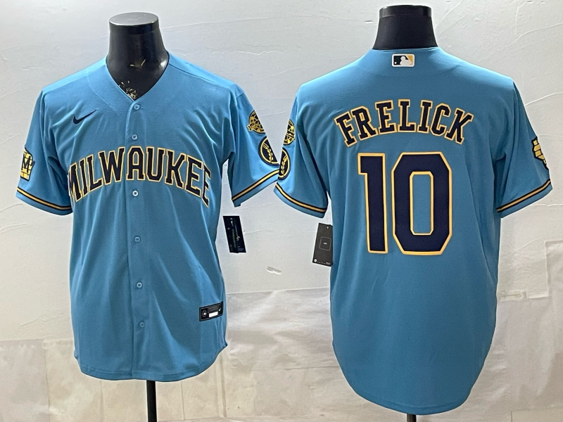 Men 2026 Milwaukee Brewers #10 Frelick blue Game Nike MLB Jersey 0403002->milwaukee brewers->MLB Jersey